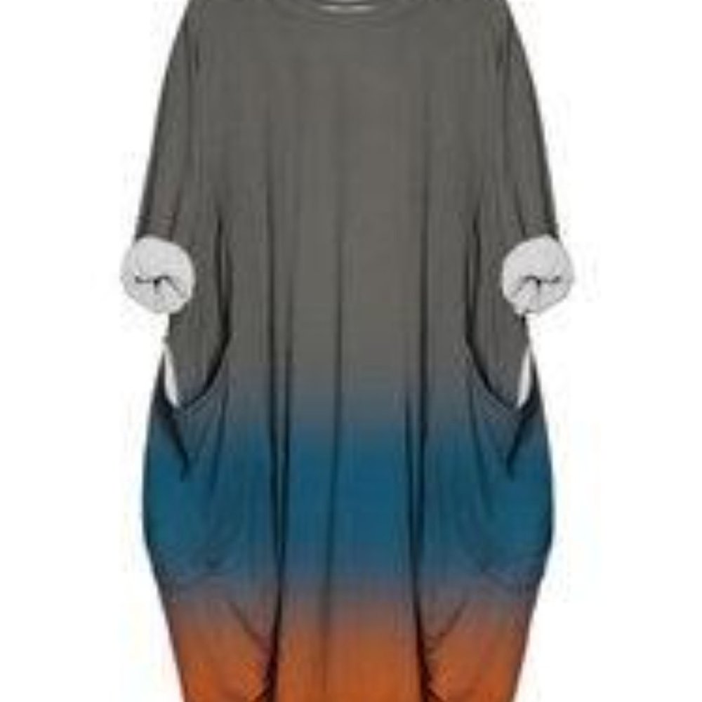 GRADIENT IRREGULAR DRESS - Picture 3 of 5